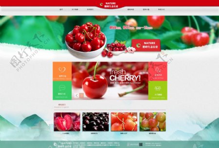 樱桃水果网站设计