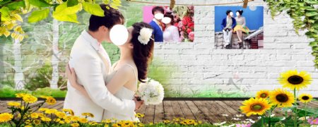 结婚背景墙图片