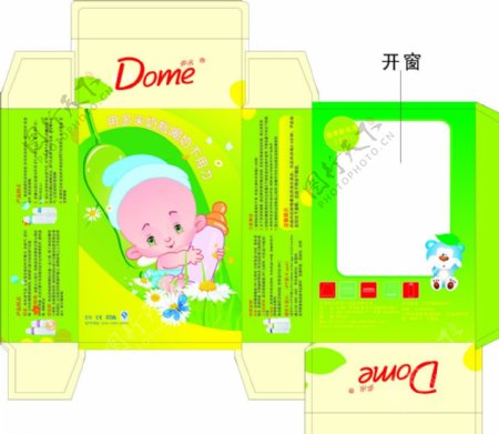 多米婴幼儿用品包装盒图片
