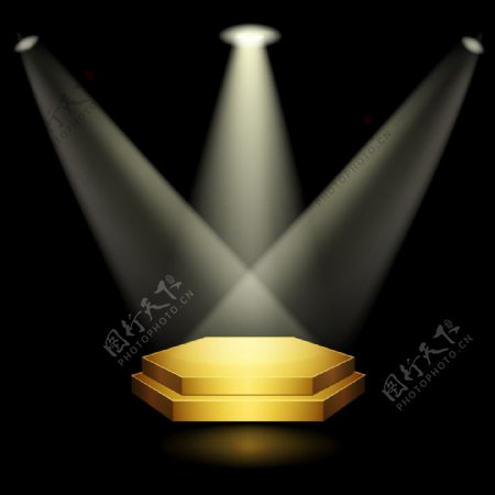 金色舞台灯光背景