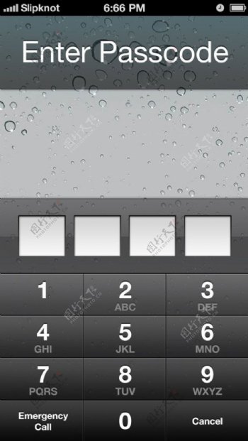 苹果iPhone5屏幕锁GUI