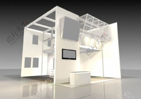 现代风格3D商业展厅设计模型
