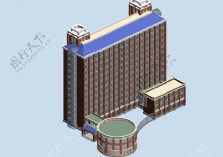 教学楼单体3D模型