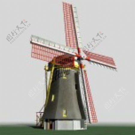 室外模型风车3d素材3d素材2
