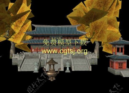 少林寺庙游戏模型