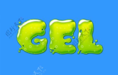 绿色好看的气泡文字动画