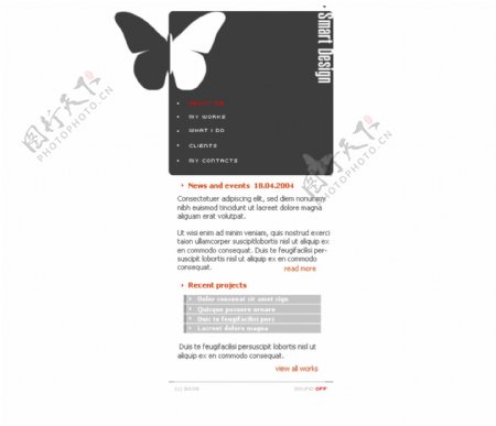 蝴蝶个人网页模板