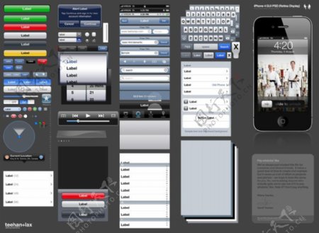 iPhone4用户操作界面PSD素材