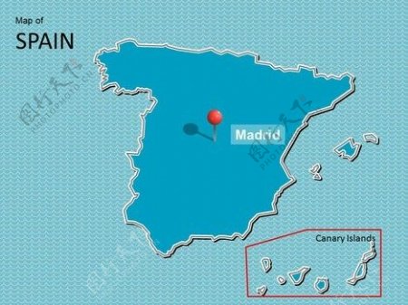 西班牙地图模板