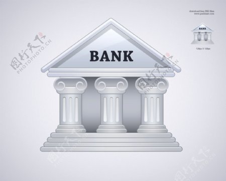 银行建筑图标