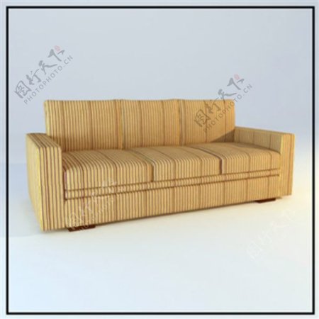 长沙发设计3模型素材