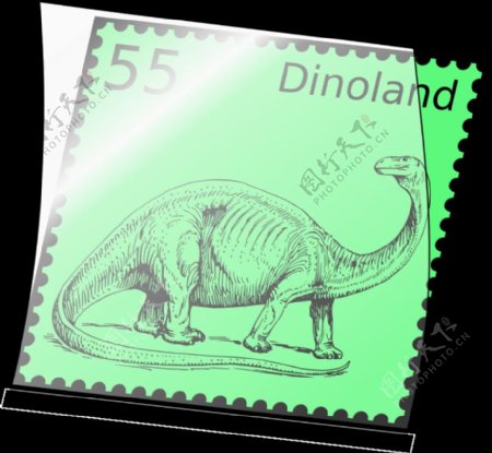 恐龙邮票邮票贴