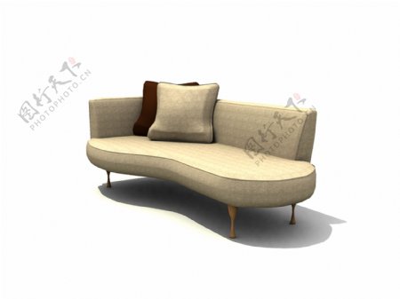 弧形沙发3D模型