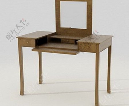 3D欧式梳妆桌模型
