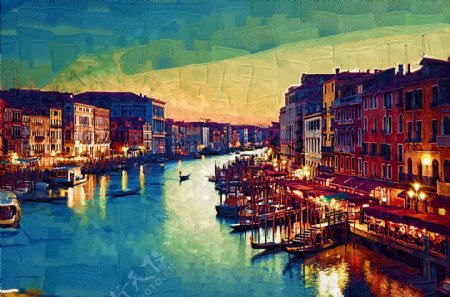 威尼斯油画图片
