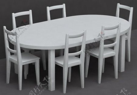 桌子和椅子三维场景素材