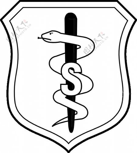 美国空军部队徽章夹生物医学科学艺术