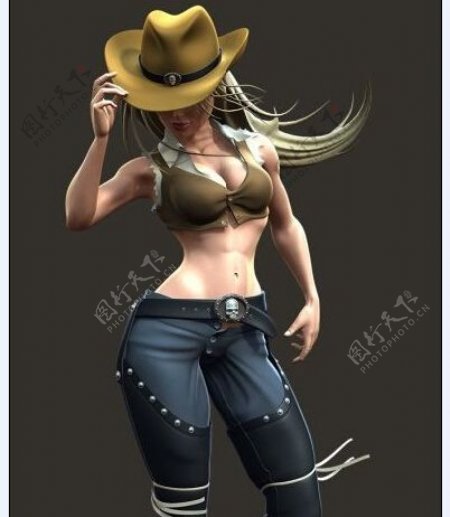 Cowgirl性感美女模型