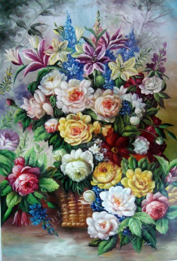 JW11022135花卉水果蔬菜器皿静物印象画派写实主义油画装饰画