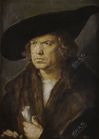 DurerAlbrechtPortraitofanUnidentifiedMan1521德国画家阿尔弗雷德丢勒AlbrechtDrer人物肖像油画装饰画油画