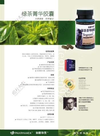 绿茶青花胶囊图片