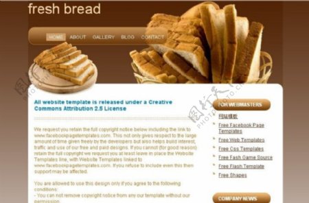 面包食品企业网站模板
