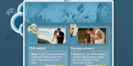 结婚相册FLASH网页模板