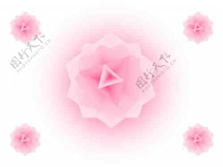 粉色花蕾创意PPT背景模版