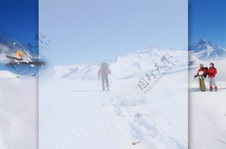 淘宝雪场背景图片素材
