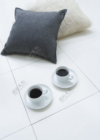生活空间室内素材枕头茶