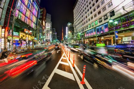 东京马路动感高清摄影图片