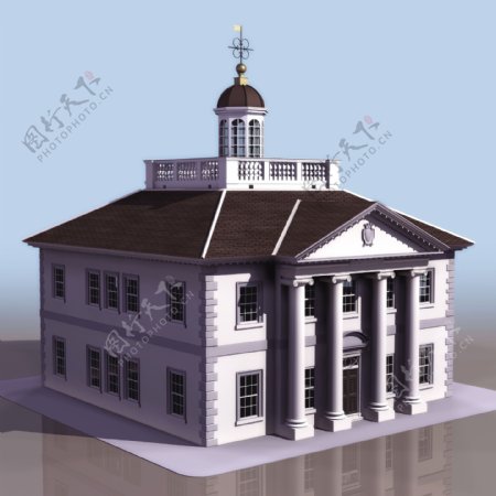 3D教堂建筑模型