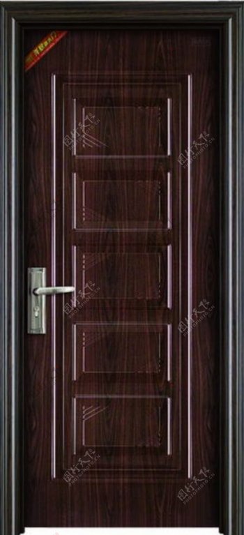 3d深褐色房间门贴图