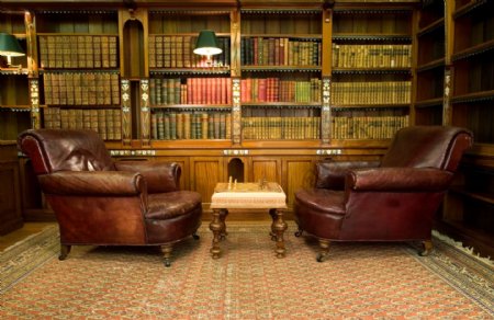 书房中的古典沙发图片