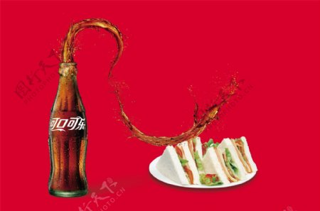 可口可乐平面创意广告图片