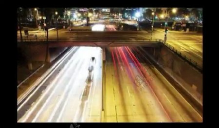 延时摄影城市公路视频图片