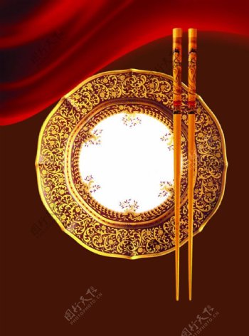 中国风碗筷图片PSD分层素材