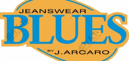 BluesJeanswearlogo设计欣赏蓝调牛仔服装标志设计欣赏