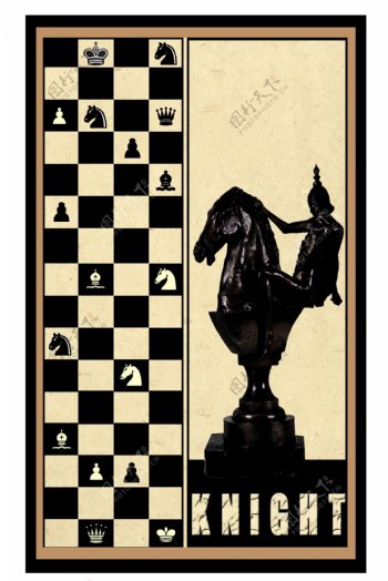 国际象棋棋盘装饰画图片