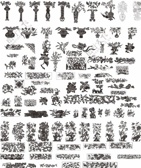 120张中国传统花纹矢量素材