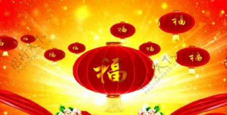 新年春节联欢晚会背景动态视频素