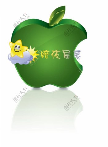 绿色苹果logo图片