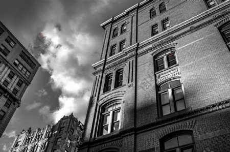 欧式建筑黑白摄影图片