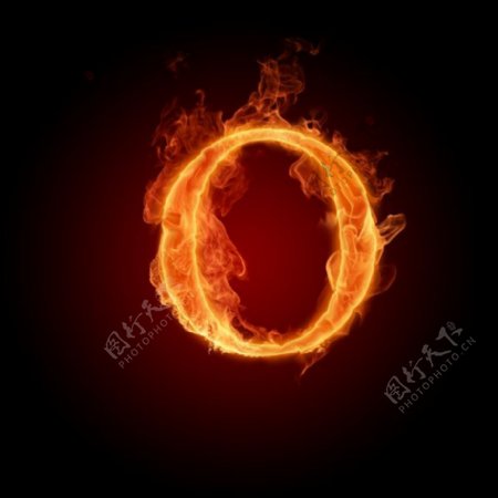 火焰字母O