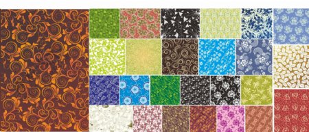 26种中国古典风格矢量花纹底图染织印刷设计素材