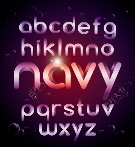 光滑3d可爱字母图片