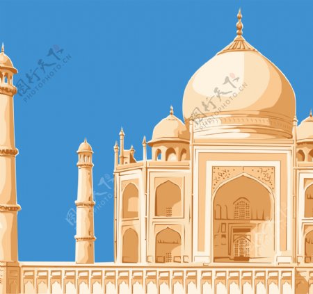 印度建筑插画