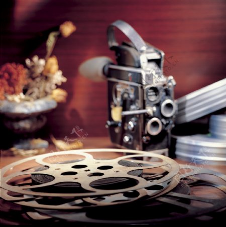 电影胶片及老式相机图片