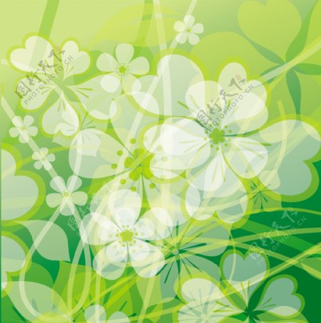 健康翠绿色的花纹