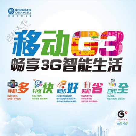 中国移动g3宣传背板图片